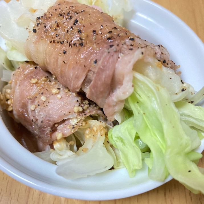 レンチン！味噌だれキャベツの肉巻き